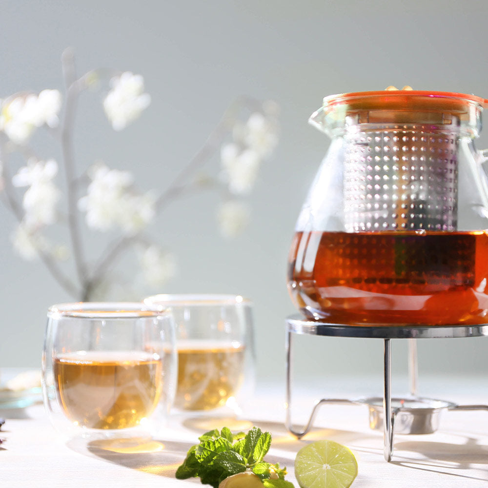 Brew-Stop Glass Teapot for Loose Leaf Tea 1L